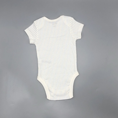 Segunda Selección - Body Little Me Talle 6 meses algodón color crudo rayas finas celeste en internet