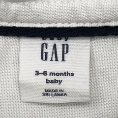 Segunda Selección - Camisa body Baby GAP Talle 3-6 meses gabardina blanca tiza bordado osito - Baby Back Sale SAS