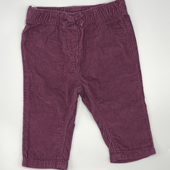 Pantalón Baby Club Talle 6-9 meses corderoy lila moño (34 cm largo) - comprar online