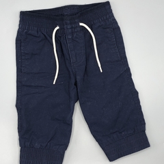 Pantalón Baby GAP Talle 3-6 meses gabardina azul oscuro (interior algodón gris - 33 cm largo) - comprar online