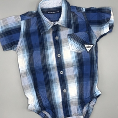 Camisa body Minimimo Talle M (6 meses) cuadrillé azul - comprar online