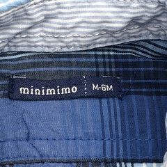 Camisa body Minimimo Talle M (6 meses) cuadrillé azul - Baby Back Sale SAS