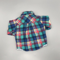 Camisa Minimimo Talle M (6 meses) cuadrillé - azul verde rojo en internet