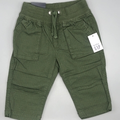 Pantalón Baby GAP Talle 6-12 meses lino verde militar (35 cm largo) - comprar online