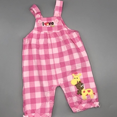 Segunda Selección - Jumper pantalón Carters Talle NB (0 meses) lino cuadrillé rosa jirafita - comprar online