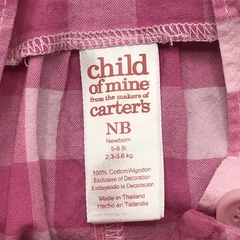 Segunda Selección - Jumper pantalón Carters Talle NB (0 meses) lino cuadrillé rosa jirafita - Baby Back Sale SAS