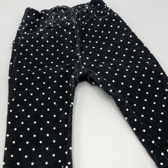 Segunda Selección - Pantalón Little Akiabra Talle 9 meses gamuza negro lunares (37 cm largo) - tienda online