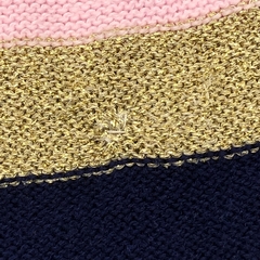 Imagen de Segunda Selección - Vestido Tommy Hilfiger Talle 4 años tejido gris rayas rosa azul brillo