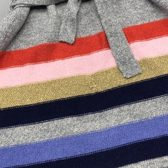 Segunda Selección - Vestido Tommy Hilfiger Talle 4 años tejido gris rayas rosa azul brillo - tienda online