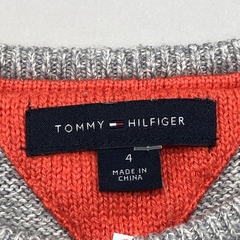Segunda Selección - Vestido Tommy Hilfiger Talle 4 años tejido gris rayas rosa azul brillo - Baby Back Sale SAS