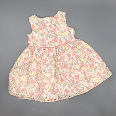 Vestido Primark Talle 6-9 meses puntilla flores rosa amarillo hojas verdes - Baby Back Sale SAS