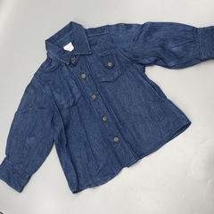 Segunda Selección - Camisa Broer Talle 12-18 meses fibrana fina simil jean azul - comprar online