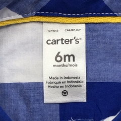 Segunda Selección - Camisa Carters Talle 6 meses cuadrillé azul blanco - Baby Back Sale SAS