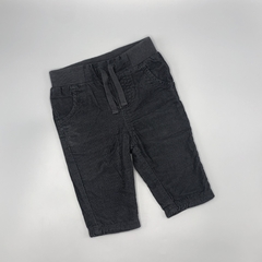 Pantalón OshKosh Talle 6 meses corderoy gris oscuro interior algodón (35 cm largo)