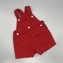 Segunda Selección - Jumper short Minimimo Talle M (6-9 meses) gabardina rojo botones plateados
