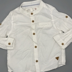 Camisa Zara Talle 3-6 meses blanca - rayas - botones - comprar online