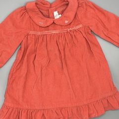Segunda Selección - Vestido Baby Cottons Talle 3 meses corderoy rojo ladrillo (con bombachudo) en internet
