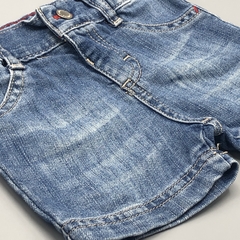 Segunda Selección - Short Minimimo Talle M (6-9) jean azul costura interna roja - tienda online