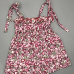 Set Pampero Talle 0-3 meses algodón florcitas fucsia rosa (vestido y bata) en internet