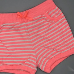 Short Jumping Beans Talle 6 meses algodón rayas rosa fluo balnco moño - comprar online