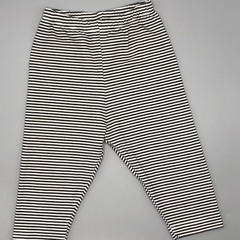 Legging Grisino Talle 1-3 meses algodón rayas blanco negro (36 cm largo) - comprar online