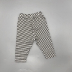 Legging Grisino Talle 1-3 meses algodón rayas blanco negro (36 cm largo) en internet