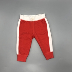 Jogging Carters Talle 3 meses algodón rojo lineas laterales blancas (sin frisa - 33 cm largo)