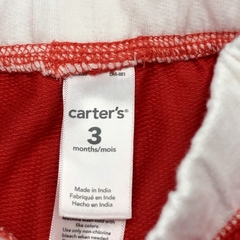 Jogging Carters Talle 3 meses algodón rojo lineas laterales blancas (sin frisa - 33 cm largo) - Baby Back Sale SAS