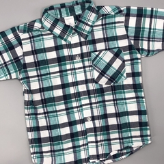 Camisa Cheeky Talle XL (12-18 meses) cuadrillé - azul celeste - comprar online