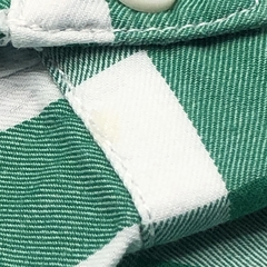 Segunda Selección - Camisa PLACE Talle 6-9 meses batista cuadrillé verde blanco - tienda online