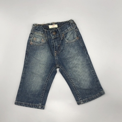 Jeans Levis Talle 6-9 meses azul verdoso localizado costuras beige (35 cm largo)