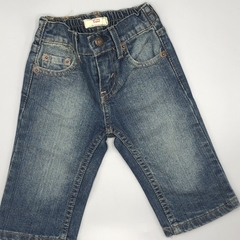 Jeans Levis Talle 6-9 meses azul verdoso localizado costuras beige (35 cm largo) - comprar online