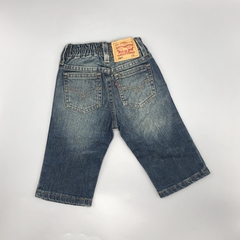 Jeans Levis Talle 6-9 meses azul verdoso localizado costuras beige (35 cm largo) en internet