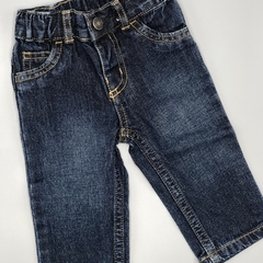 Jegging Carters Talle 6 meses jean azul oscuro costuras marrón (35 cm largo) - comprar online