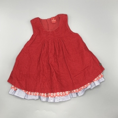 Segunda Selección - Vestido Minimimo Talle M (6-9 meses) roja corderoy
