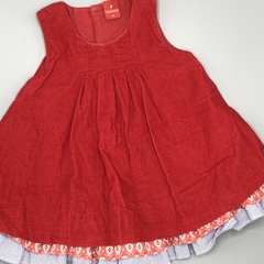 Segunda Selección - Vestido Minimimo Talle M (6-9 meses) roja corderoy - comprar online