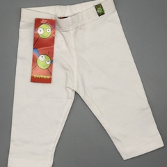 Segunda Selección - Legging Owoko Talle 1 (3 meses) algodón blanco liso (27 cm largo) - comprar online
