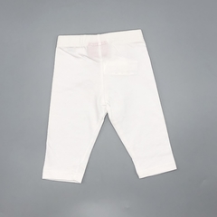 Segunda Selección - Legging Owoko Talle 1 (3 meses) algodón blanco liso (27 cm largo) en internet