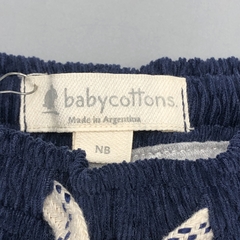 Pantalón NUEVO Baby Cottons Talle NB (0 meses) corderoy azul - Largo 33cm - Baby Back Sale SAS