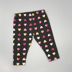 Segunda Selección - Legging Carters Talle 6 meses gris - corazón - Largo 29cm en internet