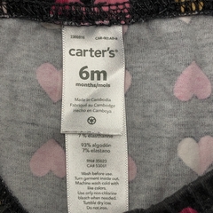 Segunda Selección - Legging Carters Talle 6 meses gris - corazón - Largo 29cm - Baby Back Sale SAS