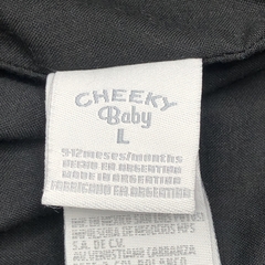 Segunda Selección - Vestido Cheeky Talle L (9-12 meses) gabardina negro mini florcitas blancas lazo - Baby Back Sale SAS