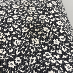 Segunda Selección - Vestido Cheeky Talle L (9-12 meses) gabardina negro mini florcitas blancas lazo en internet