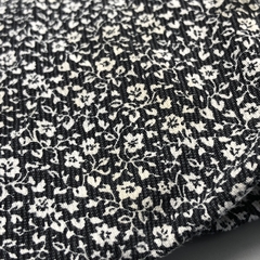 Segunda Selección - Vestido Cheeky Talle L (9-12 meses) gabardina negro mini florcitas blancas lazo - tienda online