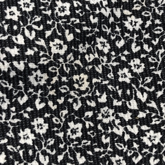 Segunda Selección - Vestido Cheeky Talle L (9-12 meses) gabardina negro mini florcitas blancas lazo