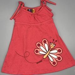 Vestido Owoko Talle 1 (3 meses) algodón fucsia mariposa bordada - comprar online