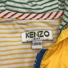 Segunda Selección - Rompevientos Kenzo Kids Talle 12 meses amrillo inteiror algodón rayas verde amarillo - Baby Back Sale SAS