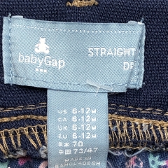 Jegging Baby GAP Talle 6-12 meses azul interior algodón flores (40 cm largo) - Baby Back Sale SAS