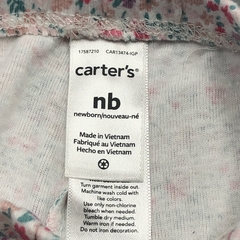 Ranita Carters Talle NB (0 meses) algodón blanco mini flocitas rosa fucsia lila (26 cm largo) - Baby Back Sale SAS
