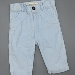 Segunda Selección - Pantalón Baby Cottons Talle 3 meses corderoy celeste - Largo 33cm - comprar online